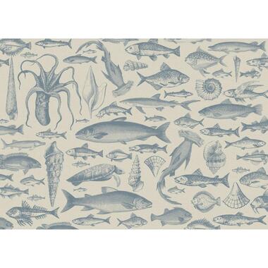 Komar fotobehang vissen blauw - 250 x 350 cm