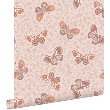 ESTAhome behang vlinders oudroze - 50 x 900 cm