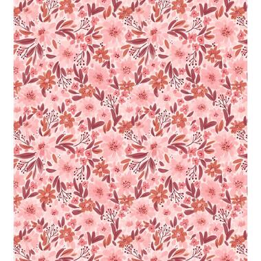 ESTAhome fotobehang bloemen roze en paars 2.5 x 2.79 m