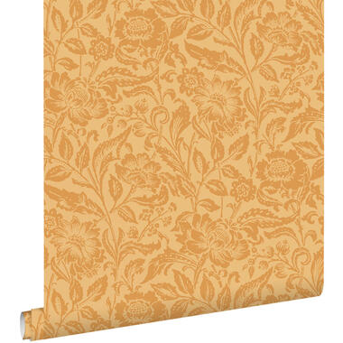 ESTAhome behang vintage bloemen oranje - 50 x 900 cm