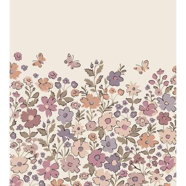 ESTAhome fotobehang bloemetjes paars, roze en wit - 2.5 x 2.79 m