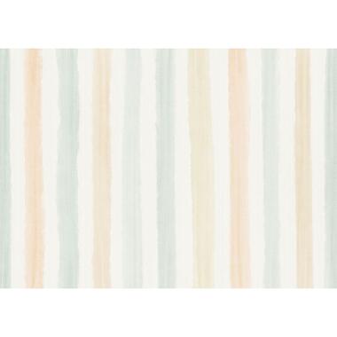 Komar fotobehang geschilderde strepen oranje, groen en geel - 250 x 350 cm