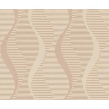 Komar fotobehang geometrische vormen beige en roze - 250 x 300 cm