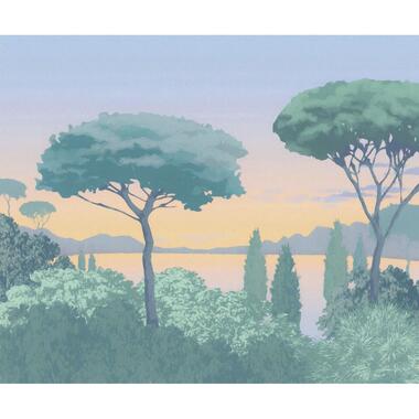 Komar fotobehang Italiaans landschap blauwgroen - 250 x 300 cm