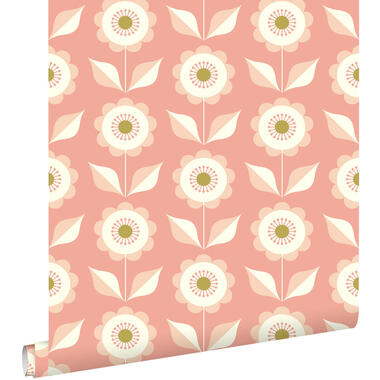 ESTAhome behang bloemen roze - 50 x 900 cm
