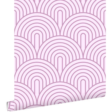 ESTAhome behang art deco bogen lila paars - 50 x 900 cm