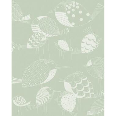 Komar fotobehang vogels groen - 250 x 200 cm