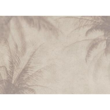 Komar fotobehang palmbladeren beige en grijs - 250 x 350 cm