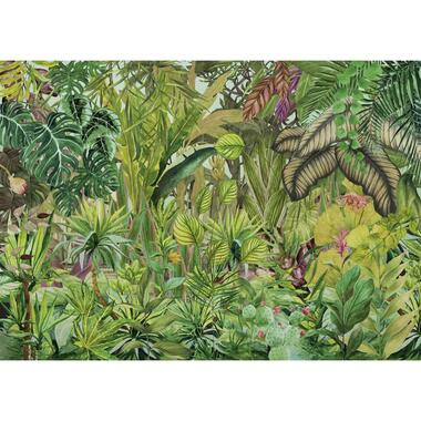Komar fotobehang jungle bladeren groen - 250 x 350 cm