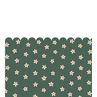 ESTAhome fotobehang madeliefjes donkergroen - 2.5 x 2.79 m