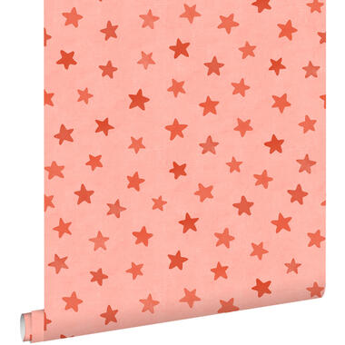 ESTAhome behang sterretjes roze en rood - 50 x 900 cm