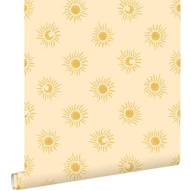 ESTAhome behang zonnetjes geel - 50 x 900 cm