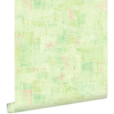 ESTAhome behang schilderachtige structuur groen - 50 x 900 cm