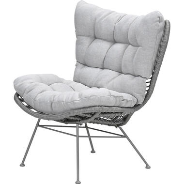 Libelle wicker relax tuinstoel - taupe - valley sand