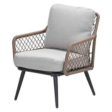Allasio lounge tuinstoel - rope natural - desert sand