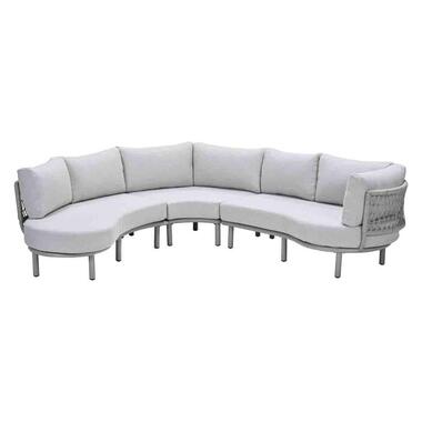 Matera aluminium/rope lounge-dining set - taupe - valley sand