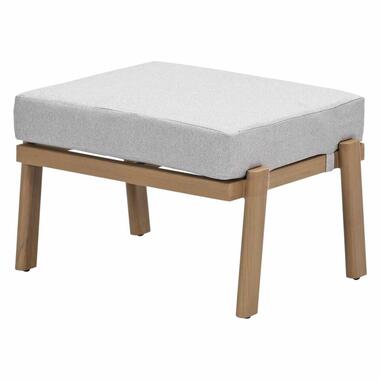 Chicago aluminium voetenbank - natural teak look