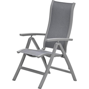 Kyoto - Aluminium verstelbare tuinstoel - taupe - mid grijs