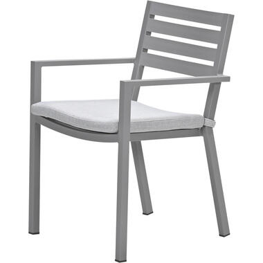 Oklahoma aluminium dining tuinstoel - taupe - valley sand