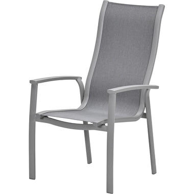 Kyoto - Aluminium stapelbare tuinstoel - taupe - mid grijs