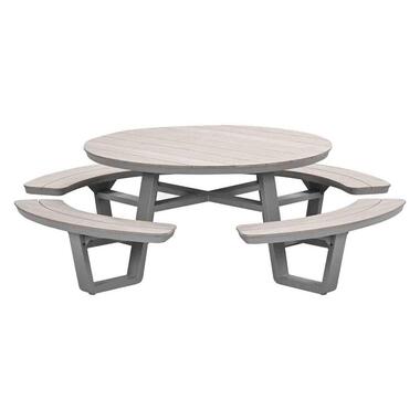 Bell aluminium picknick set rond - Ø148 cm - taupe