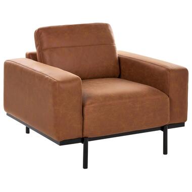 SOVIK - Fauteuil - Bruin - Kunstleer