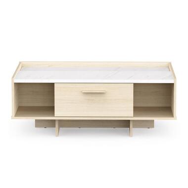 MELIA Salontafel met uitschuifbaar blad - Licht hout - 56,5x105,3x39,7 cm
