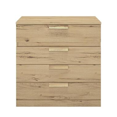 CYRUS ladekast 4 laden - Donker hout - 45x81x81 cm