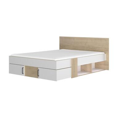 SWIVE Bed met opbergruimte 140x190cm - Wit - 194x160x80 cm