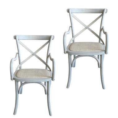 BISTROT Set van 2 bridge fauteuils - Zwart - 62x89x51 cm
