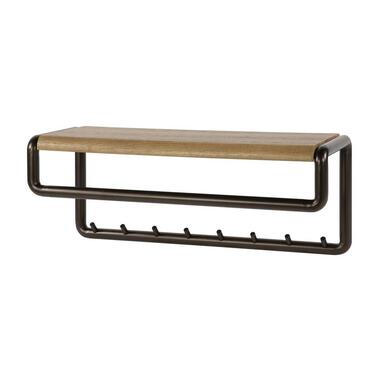 Fraaai - Esposito kapstok - 8 haken en roede - eikenlook met staal