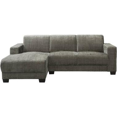 Leen Bakker Bank Aberdeen met chaise longue links - Cremona - grijs