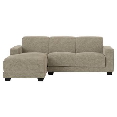 Leen Bakker Bank Aberdeen met chaise longue links - Rebel - taupe