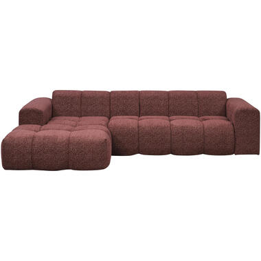Hoekbank Beau links - Raven - wijnrood product
