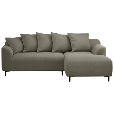 Leen Bakker Bank Elsa met chaise longue rechts - stof Eden - mokka