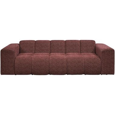 Bank Beau 3-zits - stof Raven - wijnrood product