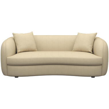 Leen Bakker BANK ENZIO 3,5-ZITS ELEPHANT BEIGE INCL 2 KUSSENS