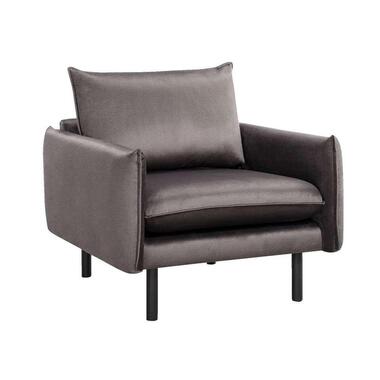 Fauteuil Celia - stof - antraciet - Leen Bakker