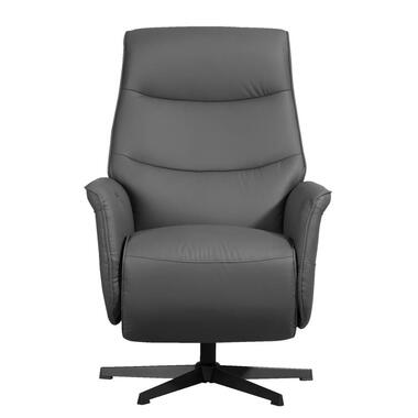 Leen Bakker Relaxfauteuil Boaz - polyester - antraciet