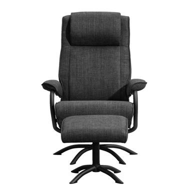 Relaxfauteuil Vincent incl. hocker - Stof Bjorn - antraciet product