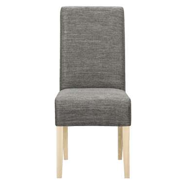 Eetkamerstoel Ian - stof - grijs/bruin