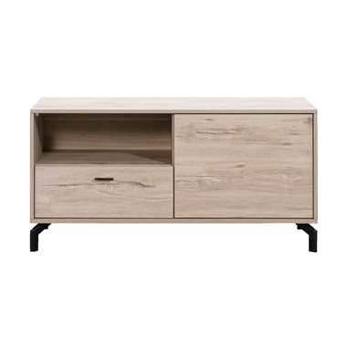 TV-meubel Timon - vergrijsd eiken - 60x121x50 cm - Leen Bakker