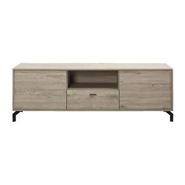 TV-meubel Timon - vergrijsd eiken - 60x180x50 cm - Leen Bakker