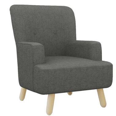 UMIX fauteuil Hudson - stof - lichtgrijs - Leen Bakker