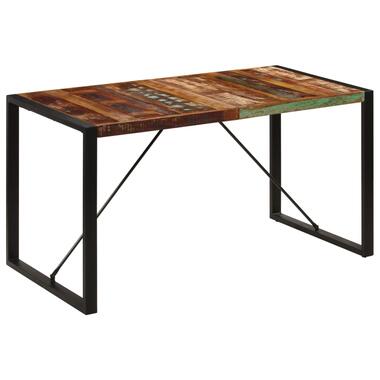 vidaXL Eettafel 140x70x75 cm massief gerecycled hout product