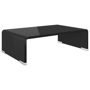 vidaXL Tv-meubel/monitorverhoger zwart 40x25x11 cm glas product