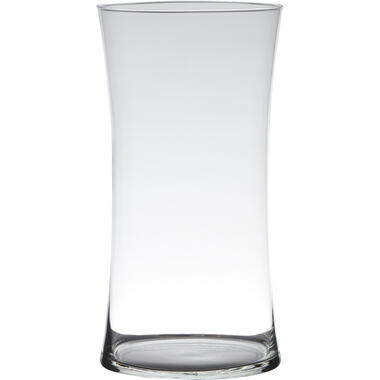 Bellatio Design Vaas - glas - transparant - 15 x 30 cm product