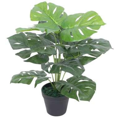 VIDAXL Kunstplant - met pot - monstera - 45 cm - groen product