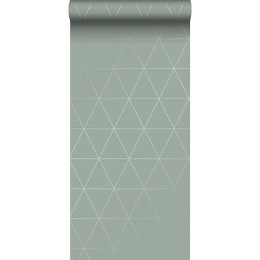 Origin behang - grafische driehoeken - groen - 0.53 x 10.05 m product