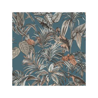 Dutch Wallcoverings - Wallstitch bird of paradise blue - 0,53x10,05m product